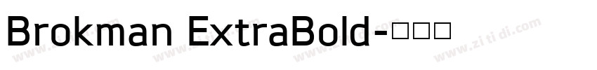 Brokman ExtraBold字体转换